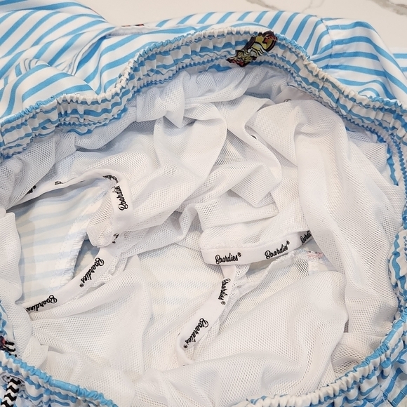 Boardies Men’s Swim Shorts Trunks Striped Blue White Size Medium - Picture 12 of 16